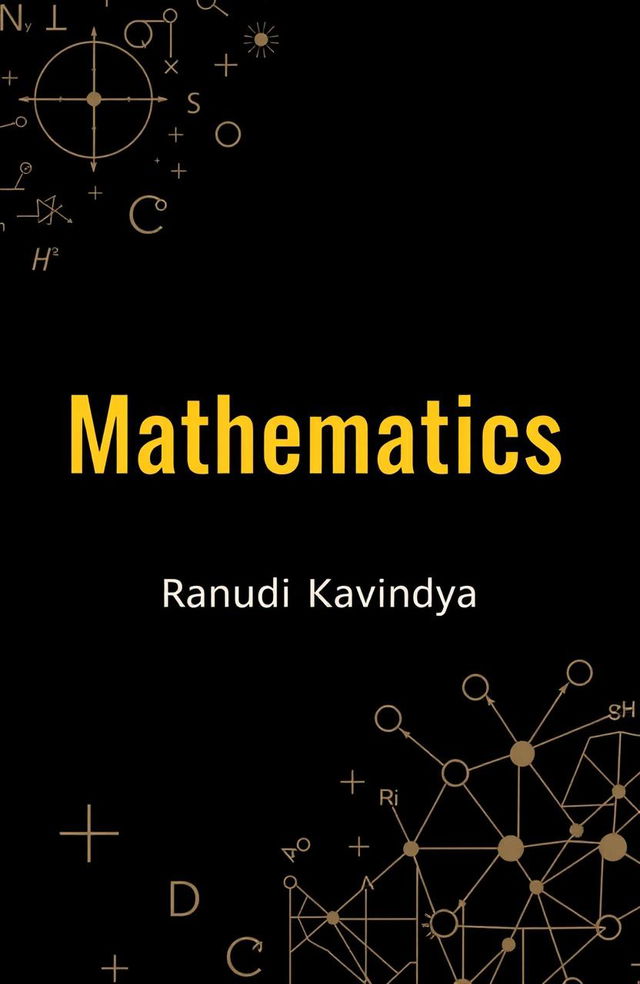 A sleek and modern mathematics book cover featuring a black background