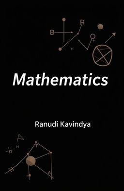 A sleek and modern mathematics book cover featuring a black background