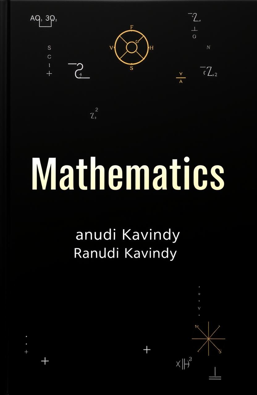 A sleek and modern mathematics book cover featuring a black background