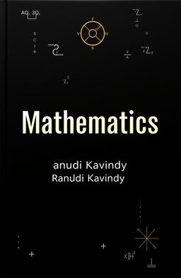 A sleek and modern mathematics book cover featuring a black background