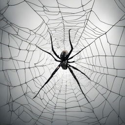 A high-resolution, fully redrawn digital art of the 'Caught in the Web' image with a transparent background