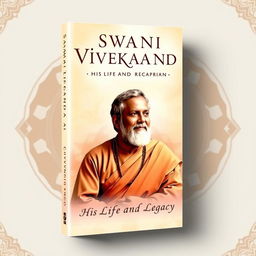 A visually striking book cover for 'Swami Vivekananda: His Life and Legacy', prominently featuring the title in an elegant and stylish font