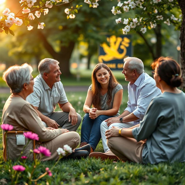 A heartfelt and engaging scene illustrating 'The Importance of Listening: Creating a Culture of Support'