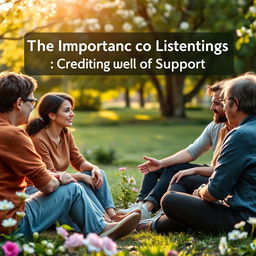 A heartfelt and engaging scene illustrating 'The Importance of Listening: Creating a Culture of Support'