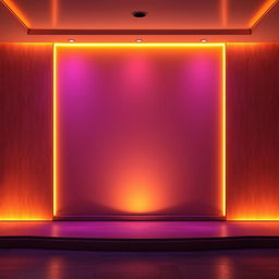A beautifully lit interior scene showcasing a wall with dynamic HD relighting effects
