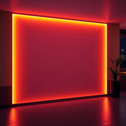 A beautifully lit interior scene showcasing a wall with dynamic HD relighting effects