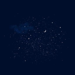 A digital art composition showcasing a mesmerizing starry night sky, ideal for a space-themed logo