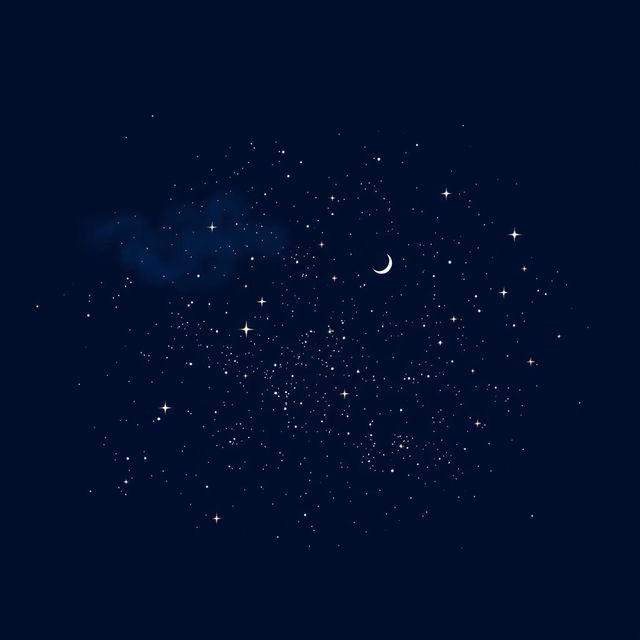 A digital art composition showcasing a mesmerizing starry night sky, ideal for a space-themed logo