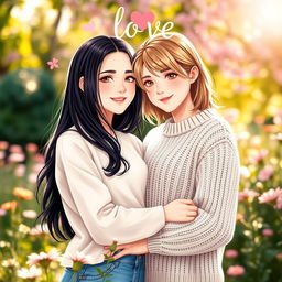 A delightful romantic book cover featuring two main characters in a tender moment