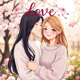 A delightful romantic book cover featuring two main characters in a tender moment