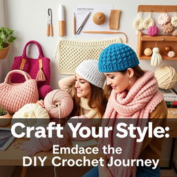 A stylish and trendy scene capturing the essence of DIY Crochet Fashion