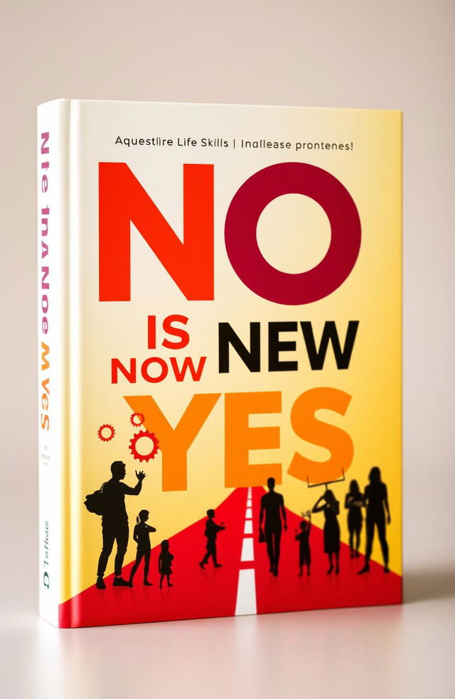 A visually striking book cover design for a self-help title titled 'No is the New Yes'