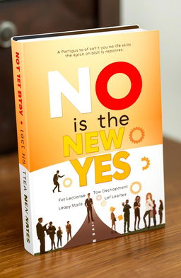 A visually striking book cover design for a self-help title titled 'No is the New Yes'