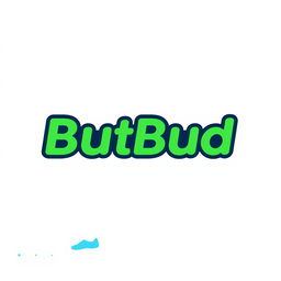 A modern, sleek logo design for a shoe company named 'ButBud'