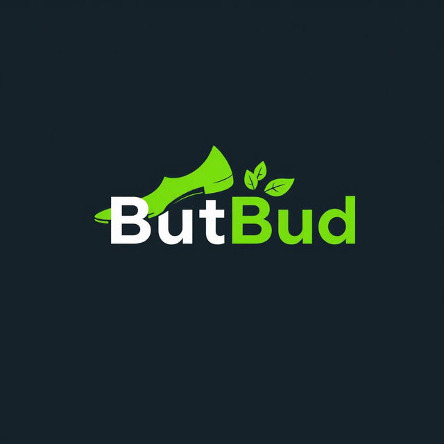 A modern and stylish logo for a shoe company named 'ButBud'