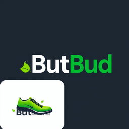 A modern and stylish logo for a shoe company named 'ButBud'
