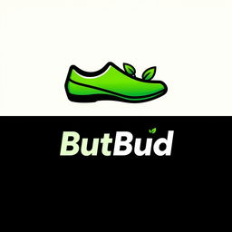 A modern and stylish logo for a shoe company named 'ButBud'