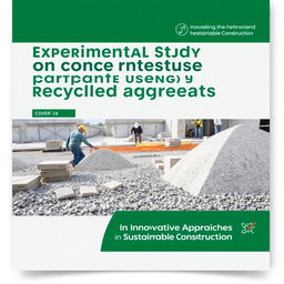 A research cover page for an experimental study on concrete produced from recycled aggregates