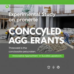 A research cover page for an experimental study on concrete produced from recycled aggregates