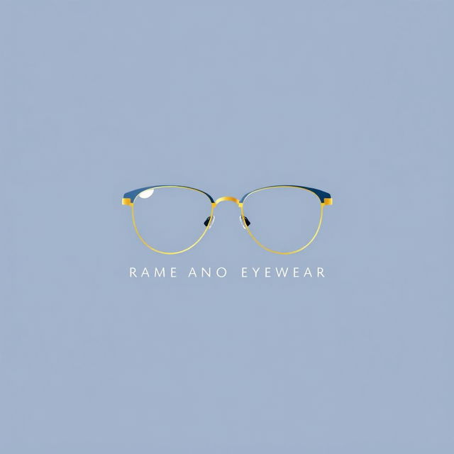 A logo design for a renowned eyewear company, emphasizing elegance and sophistication