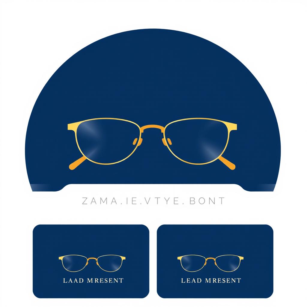 A logo design for a renowned eyewear company, emphasizing elegance and sophistication