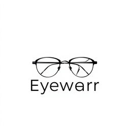 A logo design for a well-known eyewear company, featuring a combination of stylish eyeglasses and the brand name in a contemporary font