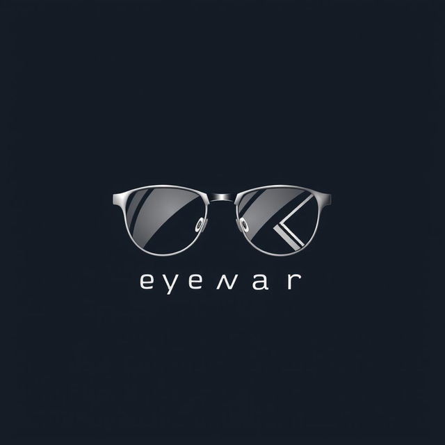 A logo design for a well-known eyewear company, featuring a combination of stylish eyeglasses and the brand name in a contemporary font