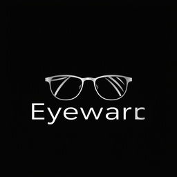 A logo design for a well-known eyewear company, featuring a combination of stylish eyeglasses and the brand name in a contemporary font