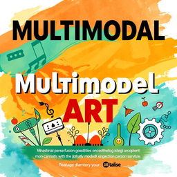 A vibrant and dynamic poster incorporating elements of multimodal art