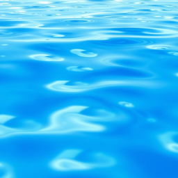 A seamless blue landscape, featuring a glossy, reflective surface that captures light beautifully