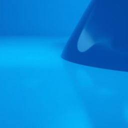 A stunning image featuring a pure blue environment, with a glossy and reflective surface that enhances its vibrancy