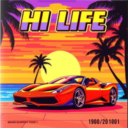 A vibrant, eye-catching lottery scratch-off ticket named 'HI LIFE'