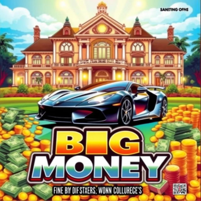 A vibrant, eye-catching lottery scratch-off ticket named 'BIG MONEY'