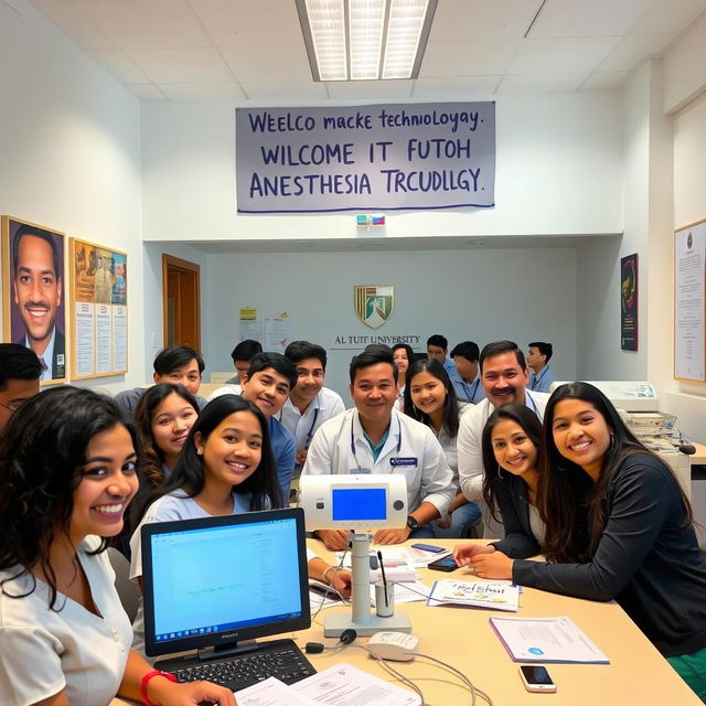 A welcoming scene for students in the Anesthesia Technology department at Al-Tuff University