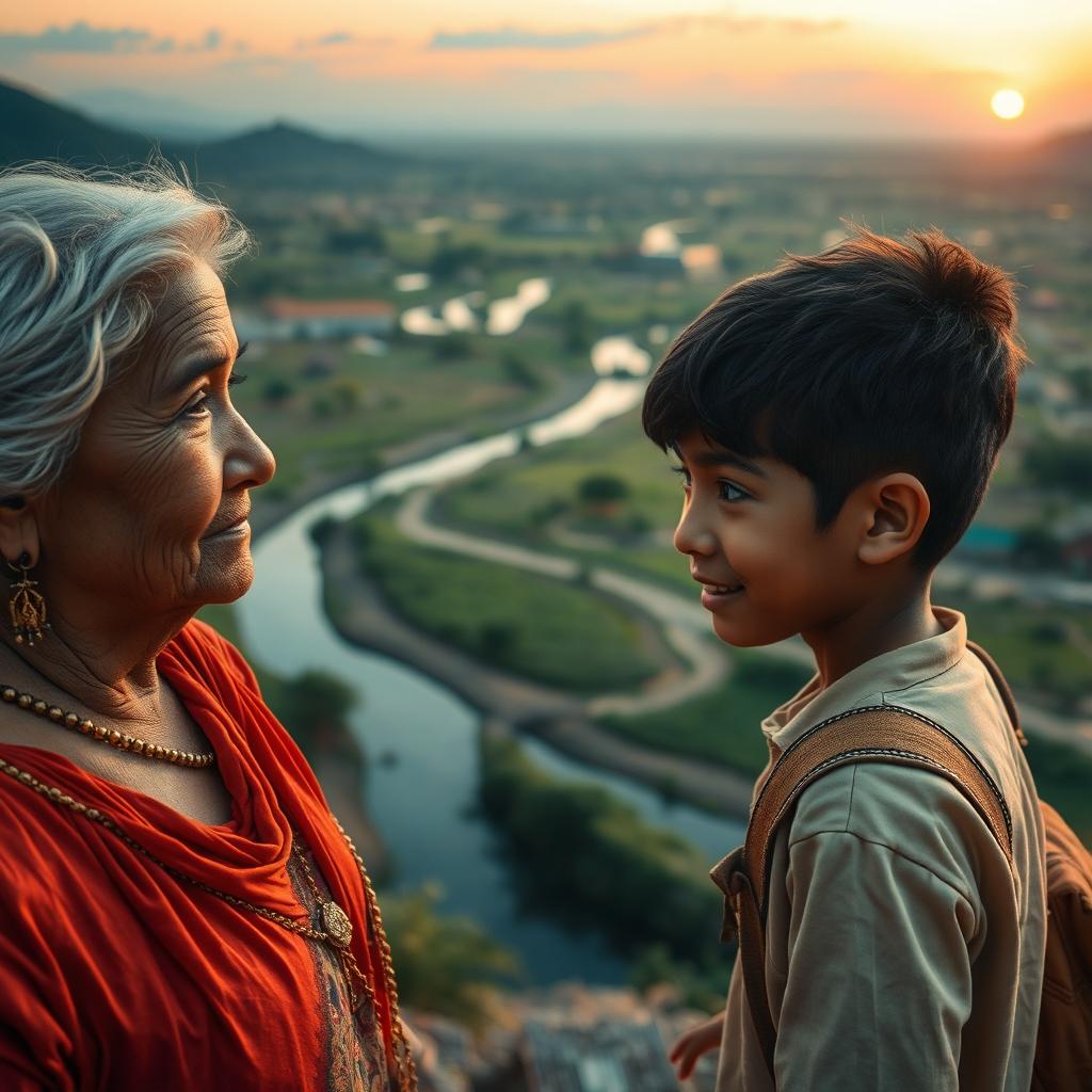 A picturesque scene capturing the essence of Central do Brasil, showcasing a Brazilian landscape with expansive savannahs and winding rivers, vibrant flora and fauna, and local architecture reflecting Brazilian culture