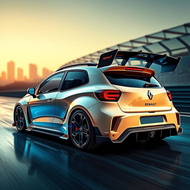 An exhilarating vision of the next generation Renault 5 turbo cars, set in a futuristic environment