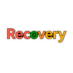 A modern logo design featuring the word "Recovery," with the letters 'eco' clearly highlighted in a vibrant color to emphasize its eco-friendly message