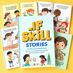 A collection of engaging life skill stories tailored for elementary school children, creatively illustrated and filled with relatable characters and moral lessons