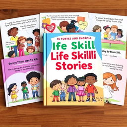 A collection of engaging life skill stories tailored for elementary school children, creatively illustrated and filled with relatable characters and moral lessons