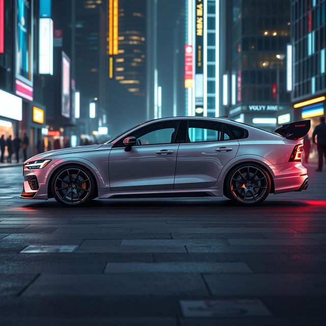 The next generation Volvo 850R, reimagined for the future, featuring stunning 20-inch TWR rims that enhance its aggressive stance