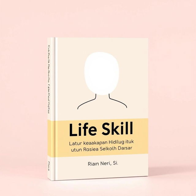 A minimalist book cover design titled 'Kumpulan Cerita Life Skill (Kecakapan Hidup) untuk Anak Usia Sekolah Dasar' by Rian Neri, S