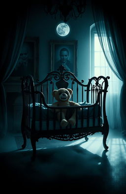 A dark and haunting image representing the theme of 'El Mal en la Cuna'