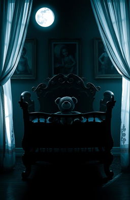 A dark and haunting image representing the theme of 'El Mal en la Cuna'