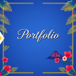 A visually striking cover page design for a portfolio, tailored for a Filipino audience