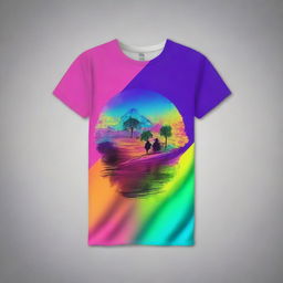 A digital art image showcasing a high-quality, unique and creative design for a t-shirt