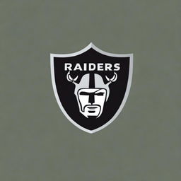 A high-quality digital art piece featuring the Oakland Raiders logo prominently