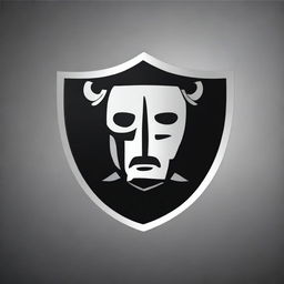 A high-quality digital art piece featuring the Oakland Raiders logo prominently