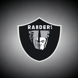 A high-quality digital art piece featuring the Oakland Raiders logo prominently