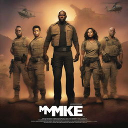 A high-quality digital art image depicting a movie poster titled 'Mike'