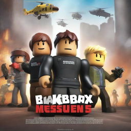 A high-quality digital art image of a movie poster for the Roblox game 'Blackhawk Rescue Mission 5'